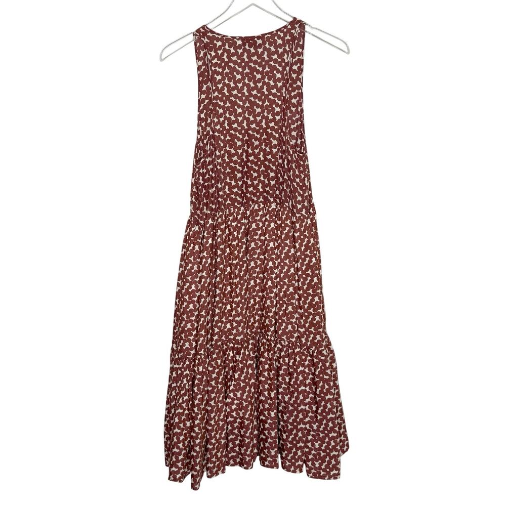 Essentiel Antwerp Carousel Dress Tiered Boho Style Midi Polka Dot Brown US8 - Picture 2 of 8